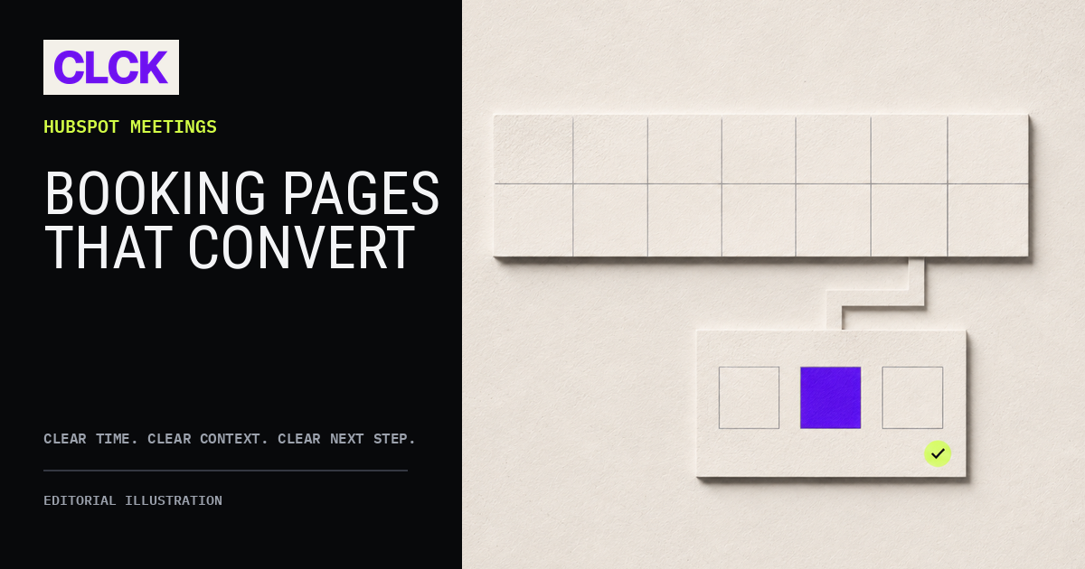 Illustrative scheduling page with a 45-minute strategy session, available times and a booking form. It is not a HubSpot screenshot.